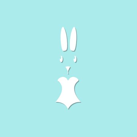 rabbit icon illustrationのイラスト素材
