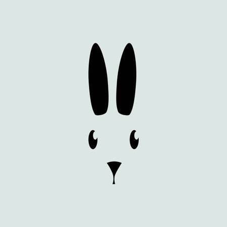 rabbit silhouette - vector illustrationのイラスト素材