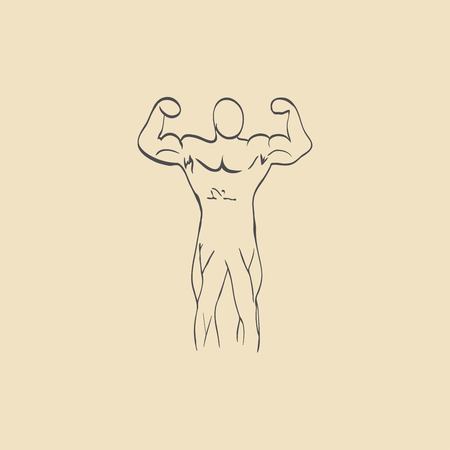 bodybuilderのイラスト素材