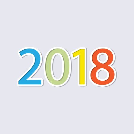 2018 Happy New Year or Christmas Background creative greeting card designのイラスト素材