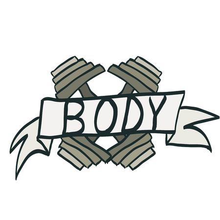Body Building vector illustration.のイラスト素材