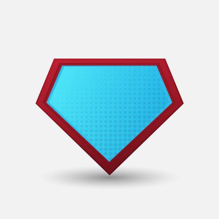 Blank Superhero Badge. vector illustration.のイラスト素材