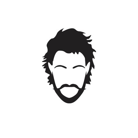 Man with beard vector illustration.のイラスト素材