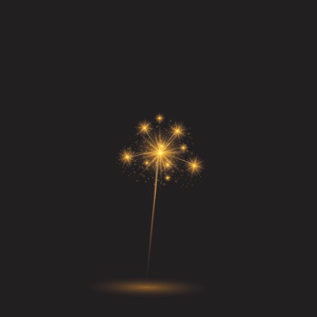 Festive color firework background. Vector illustration.のイラスト素材