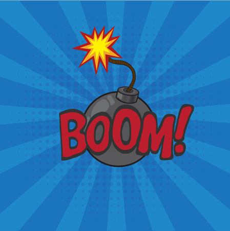Cartoon comics bomb illustrationのイラスト素材
