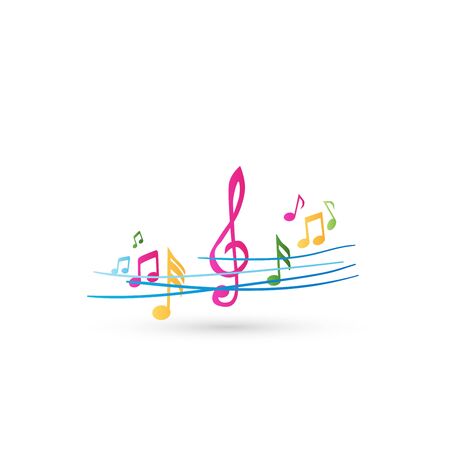 Colorful music iconのイラスト素材