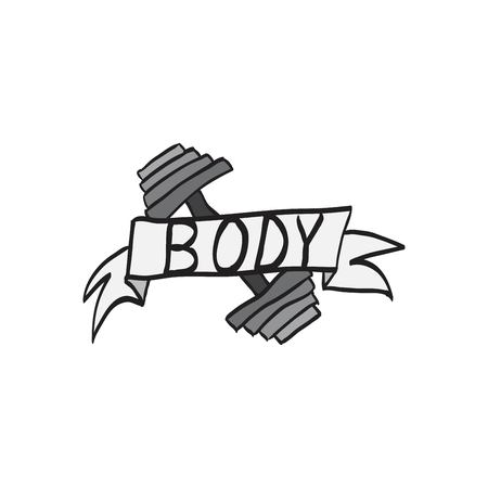 Body Building concept illustration.のイラスト素材