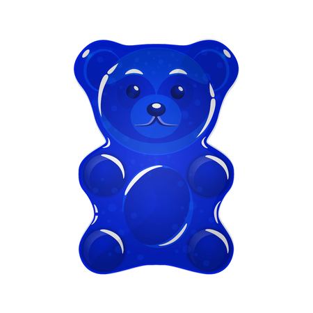 blue Jelly bear vector illustration.のイラスト素材