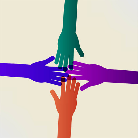 hands connecting icon vector illustration.のイラスト素材