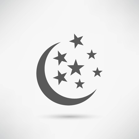 Moon and stars icon illustrationのイラスト素材