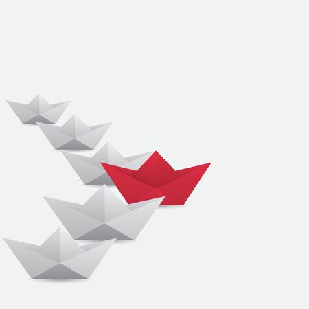 Red winner paper shipのイラスト素材