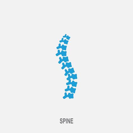 Spine vector icon. Spine diagnostics and therapy symbolのイラスト素材