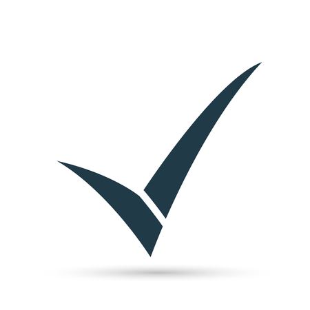 Black check mark icon. Tick symbol in black colorのイラスト素材