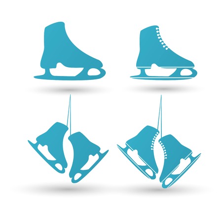 Skates Icon. winter signのイラスト素材
