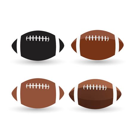 Football ball set isolated on a white background.のイラスト素材