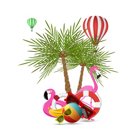 Summer Holiday typographic illustrationのイラスト素材