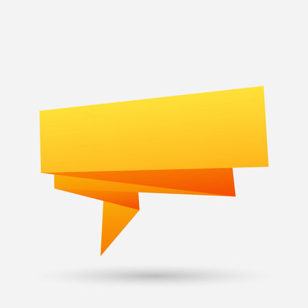 Abstract origami speech bubble vector backgroundのイラスト素材