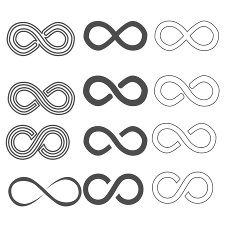 Infinity vector symbol setのイラスト素材