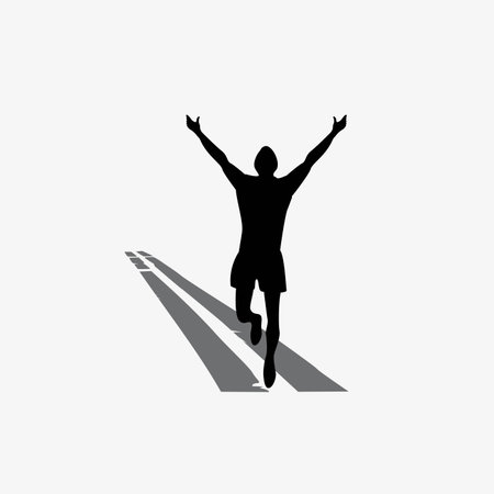 Running marathon logoのイラスト素材