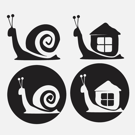 Snails icons setのイラスト素材