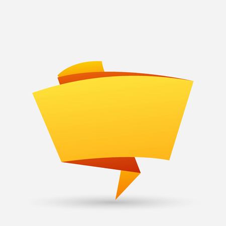 Abstract origami speech bubble vector backgroundのイラスト素材