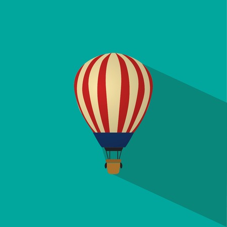 Hot air balloon icon. Flat style vector illustrations with shadows.のイラスト素材