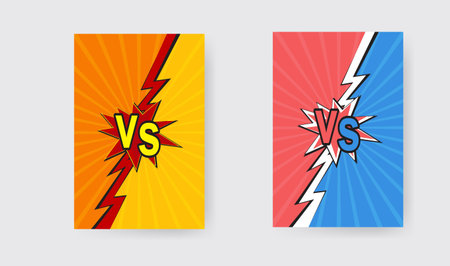 Versus letters. Fight and match element.のイラスト素材