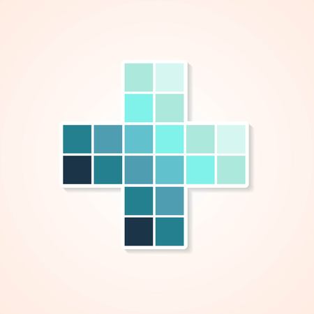 Blue monochromatic color plus designのイラスト素材