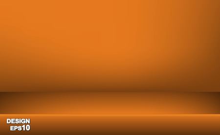 Vector Empty pastel yellow color studio table room backgroundのイラスト素材