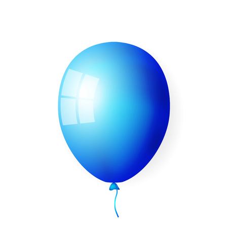 illustration of blue shiny balloonのイラスト素材