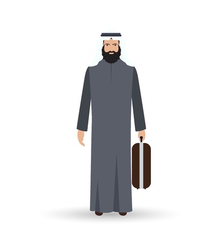 Vector illustration of Arabic man character imageのイラスト素材