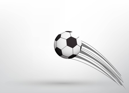 flying soccer ballのイラスト素材