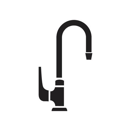 Water tap icon. Vector illustration isolated on white backgroundのイラスト素材