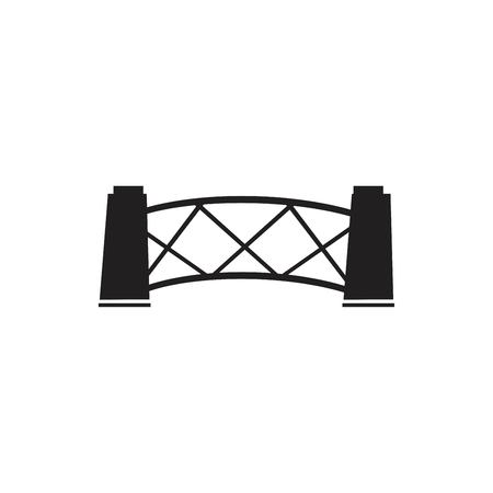 bridge icon black on white backgroundのイラスト素材