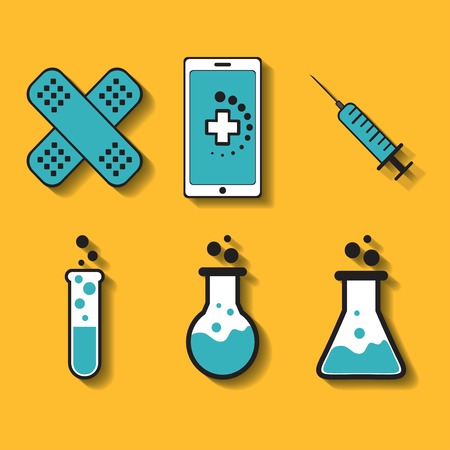 Healthcare and medicine icons setのイラスト素材