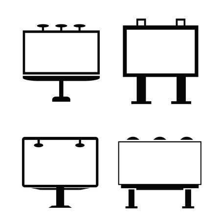 billboard advertising, marketing icon setのイラスト素材