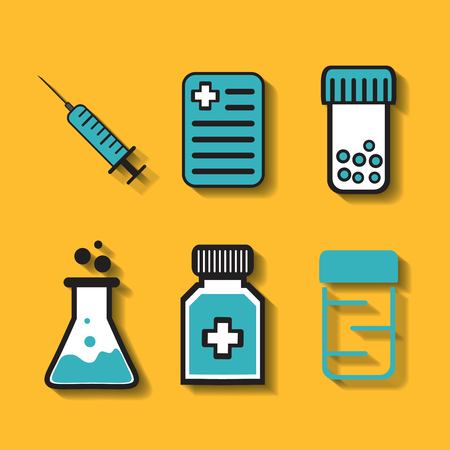 Healthcare and medicine icons setのイラスト素材
