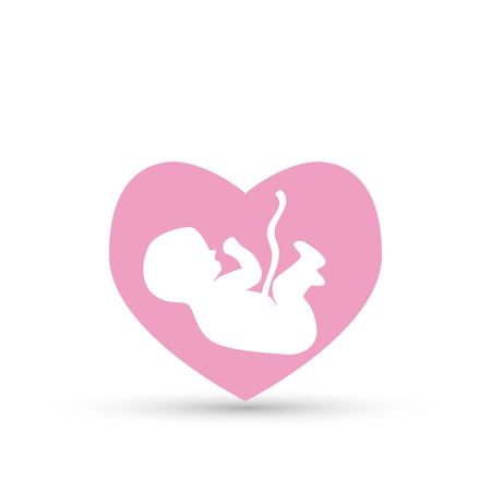 Baby ultrasound, diagnostic sonography or ultrasonography imaging flat iconのイラスト素材