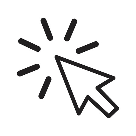 mouse cursor symbol - arrow click pointer illustration isolatedのイラスト素材