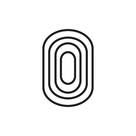 Fingerprint line design vector illustration.のイラスト素材