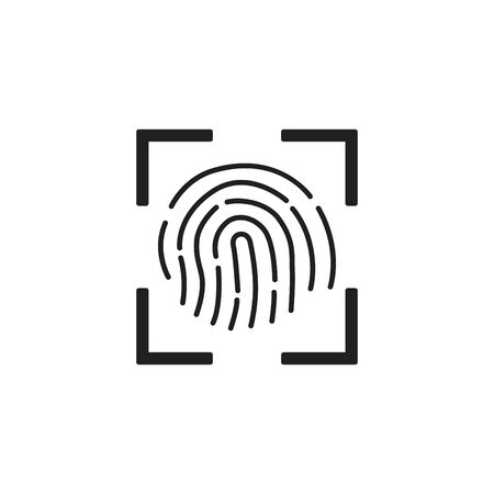 Fingerprint line design vector illustration.のイラスト素材