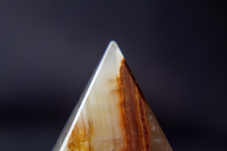 Pyramid made of natural onyx materialの写真素材