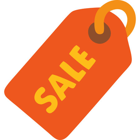 Sale tag icon on white background, vector illustration. Flat style.のイラスト素材