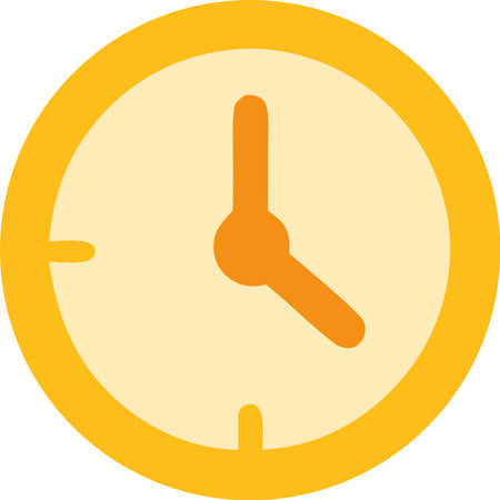 Clock icon in flat style. Watch vector illustration on white isolated background.のイラスト素材