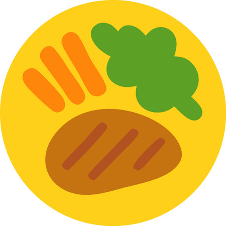 vegetarian food flat icon on white background, vector illustration.のイラスト素材