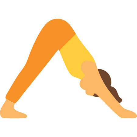 Yoga pose flat icon isolated on white background. Vector illustration.のイラスト素材