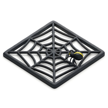 3d render of spider web isolated on white background with clipping pathの素材