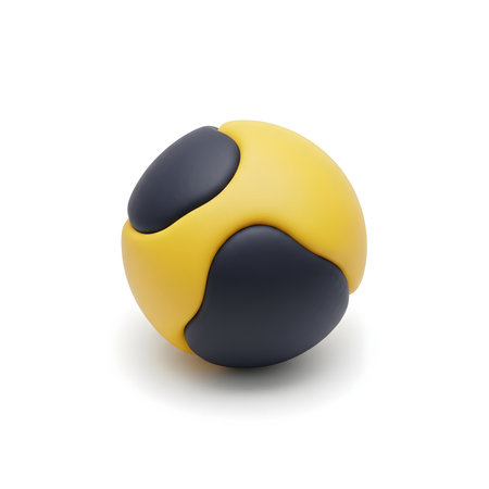 Soccer ball isolated on white background. 3d render illustration.の素材