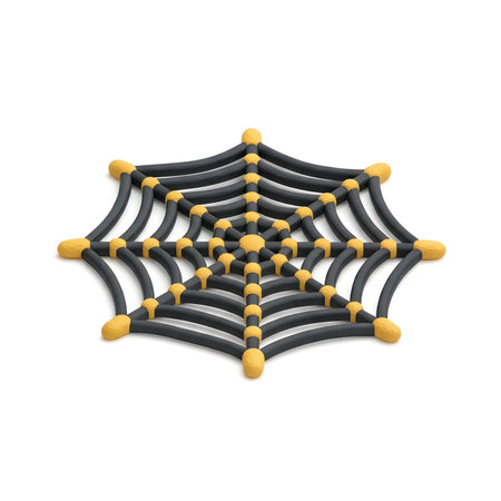 Spider web icon. 3d illustration isolated on white background. Web symbolの素材
