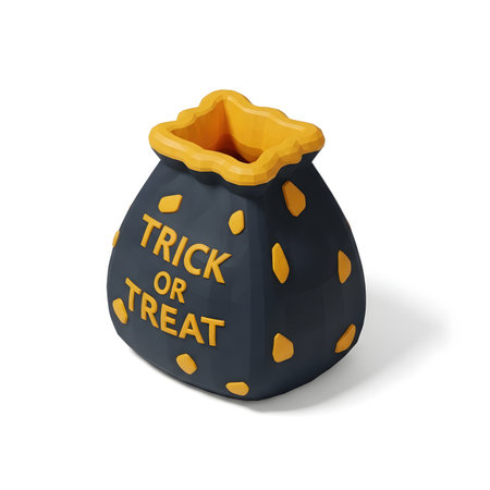Trick or Treat Bag on White Background. 3D Renderingの素材
